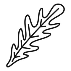 Rucolla condiment icon outline vector. Salad arugula