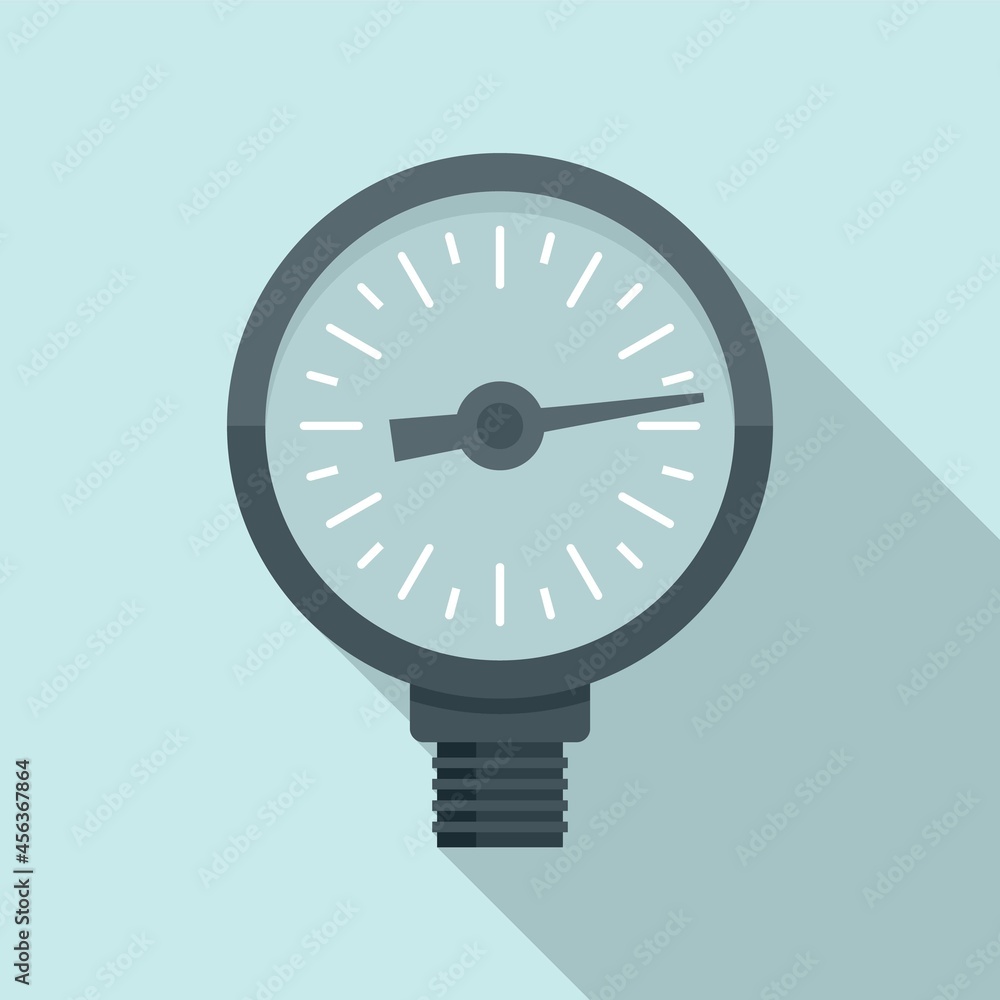 Poster bar manometer icon flat vector. control device