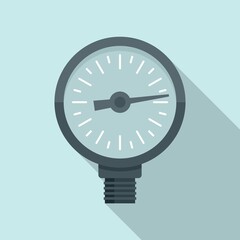 Bar manometer icon flat vector. Control device