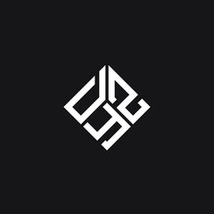 DZY letter logo design on black background. DZY creative initials letter logo concept. DZY letter design. 