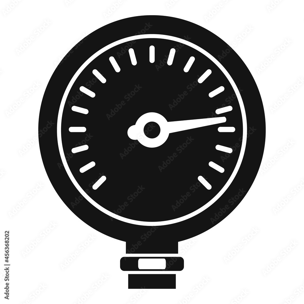 Poster manometer pipeline icon simple vector. gas pressure