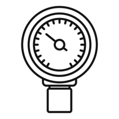 Manometer icon outline vector. Gas pressure
