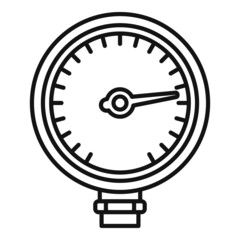 Pressure manometer icon outline vector. Gas meter