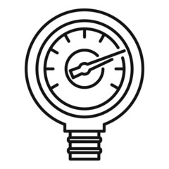 Tire manometer icon outline vector. Gas pressure