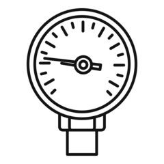 Bar manometer icon outline vector. Control device