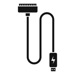 Charger cable icon simple vector. Phone battery