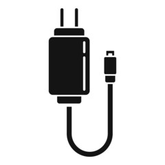Charger plug icon simple vector. Phone charge