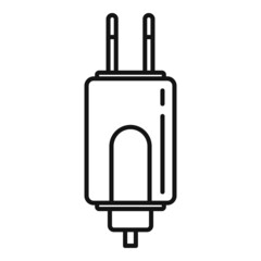 Smartphone charger icon outline vector. Battery charge