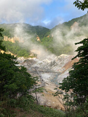 waterfall in the mountains