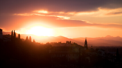 Coucher de soleil sur Florence