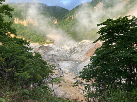 waterfall in the mountains