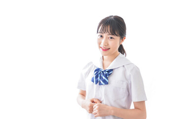 点滴を使う笑顔の若いナース