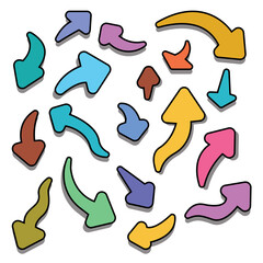 Arrow Dashed vector graphic collection