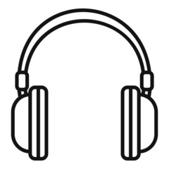 Headset pictogram icon outline vector. Gamer headphone