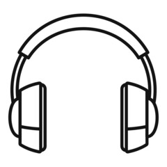 Audio headset icon outline vector. Gamer service