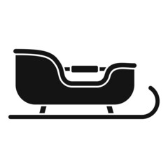 Santa sled icon simple vector. Christmas sleigh