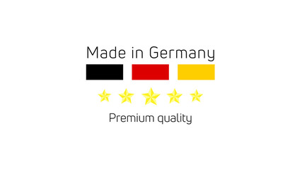 Made in Germany label, logo, emblem. Vector design.