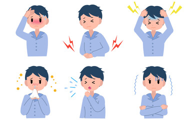 体調不良の男の子