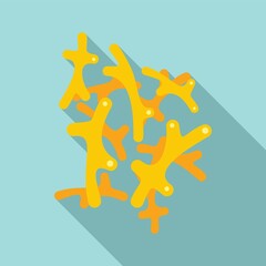 Obraz premium Bacterium icon flat vector. Gut probiotic