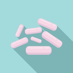 Streptococcus probiotic icon flat vector. Bacteria lactobacillus