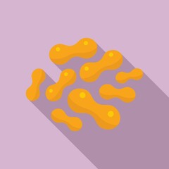 Microbiome icon flat vector. Probiotic bacteria