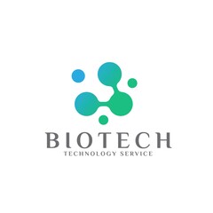 bio tech logo designs for lab and research genetics and education