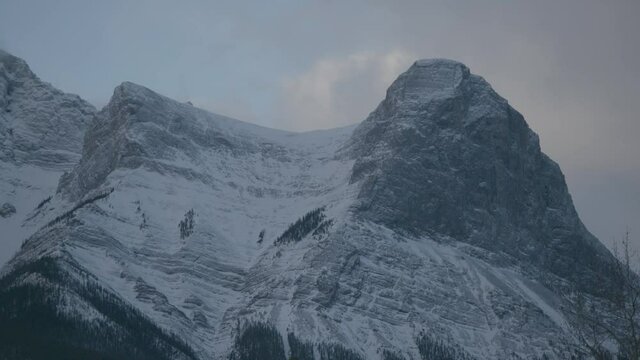 Close-up of Snowy Mountain Peak, Canadian Rockies