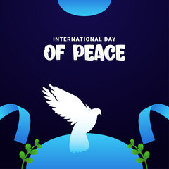 International Day Of Peace Design Background For Greeting Moment