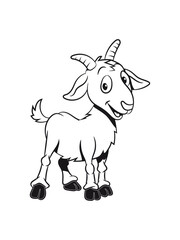 Ziege meckern lächeln 