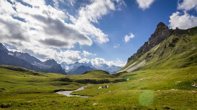 Time-lapse sur les Aiguilles d'Arves