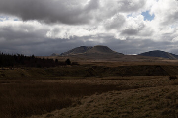 clouds in the mountains