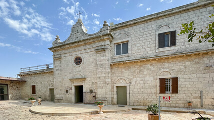 Fototapeta na wymiar Muhraka monastery of the Carmelite on the Carmel mount .