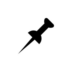 paper pin icon, paper vector, pin illustration