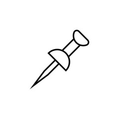 paper pin icon, paper vector, pin illustration