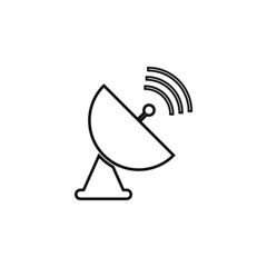 satellite dish icon, internet vector, radar illustration