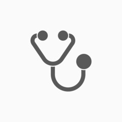 stethoscope icon, doctor vector, hospital illustration