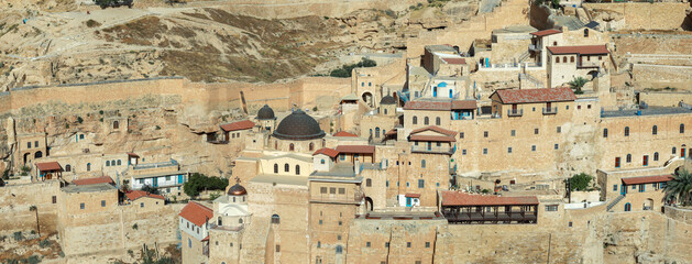 Obraz premium Mar Saba Greek Orthodox Monastery in Israel.