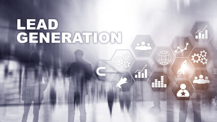 Lead Generation Analysis Business Research Interest Concept. Marketing Strategy Financial Technology