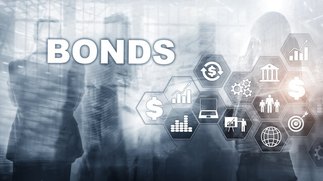 Bond Finance Banking Technology Business concept. Electronic Online Trade Market Network
