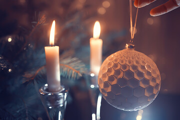Christmas ball background New Year, Christmas decorations, greeting card beautiful congratulation photo
