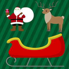 Set of Santa vector illustration