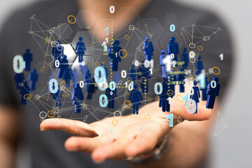  people network structure HR - Human resources management and recruitment