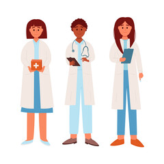 Obraz premium Doctor characters or Medical hospital staff people