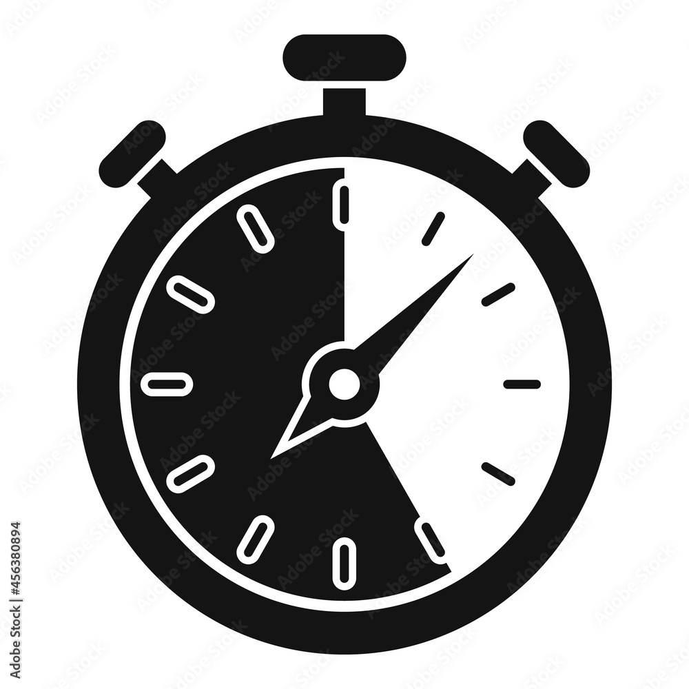 Poster stop clock icon simple vector. stopwatch timer