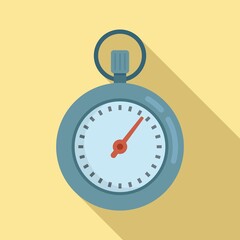 Stopclock icon flat vector. Stopwatch clock