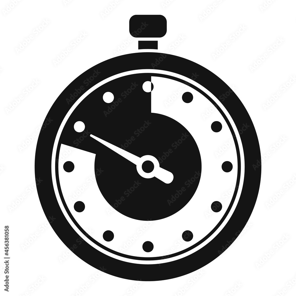 Poster second stopwatch icon simple vector. watch timer