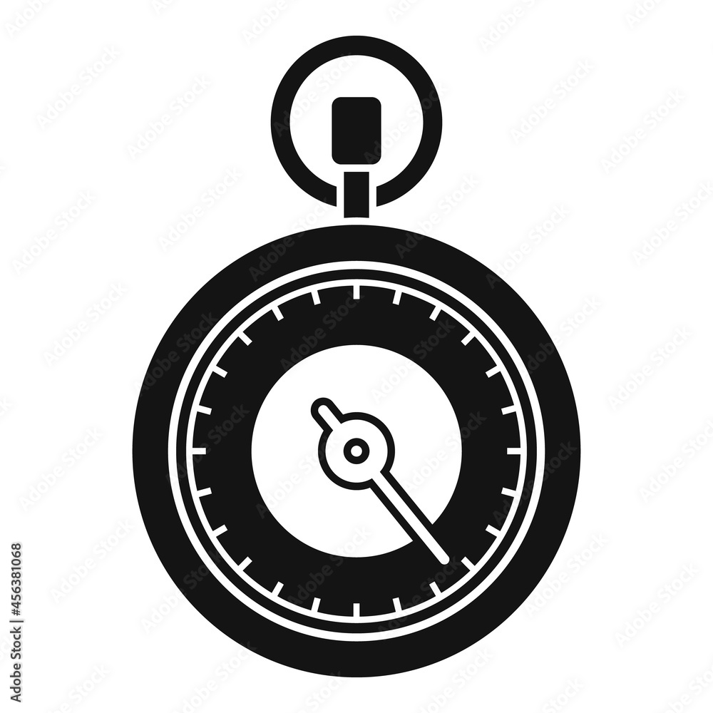 Poster minute stopwatch icon simple vector. watch timer