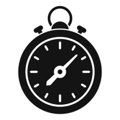 Sport stopwatch icon simple vector. Stop timer