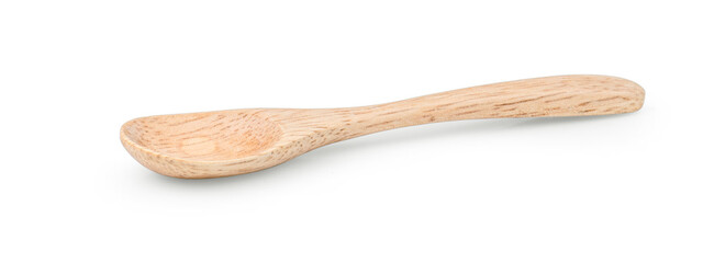 wood spoon on white background