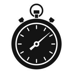Hand stopwatch icon simple vector. Sport watch